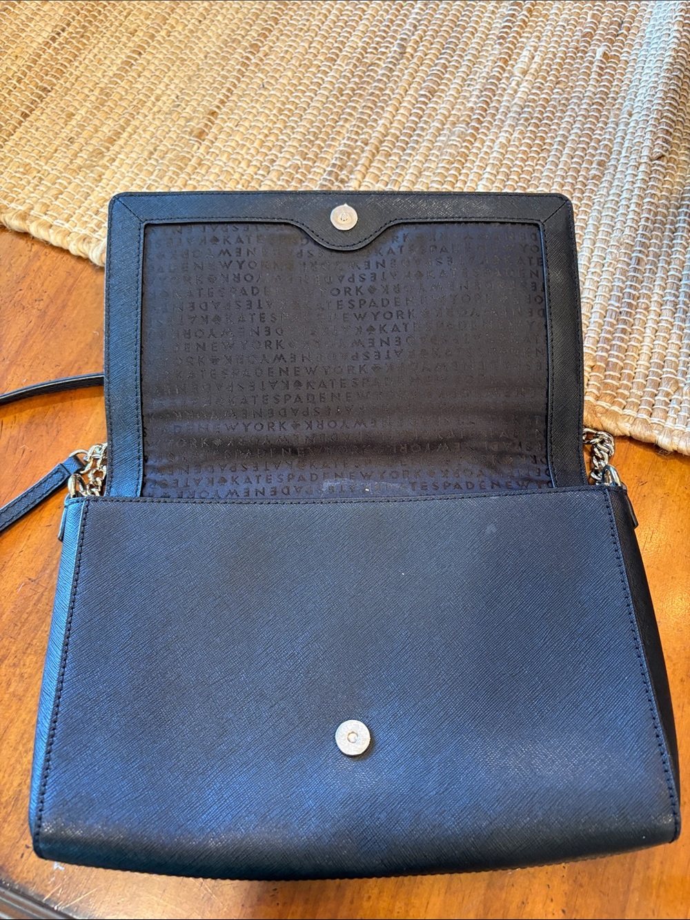 kate spade Black Crossbody Bag.Red Rose Print Pouch and Black Coin Wallet. - Picture 6 of 14